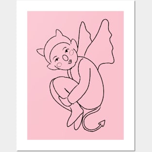 Demon Baby Lines Posters and Art